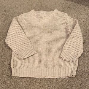 Waffle crew neck sweater